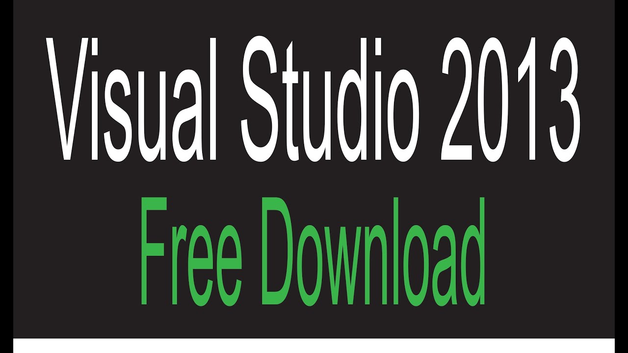 visual studio 2013 free download